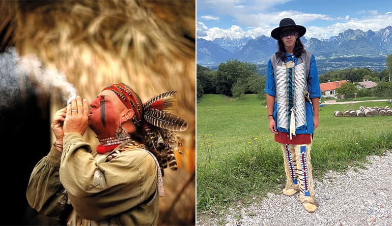 Ponti tra le culture — due rappresentanti delle culture Native Americane in Ticino